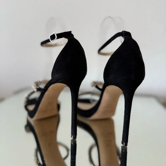 New JIMMY CHOO Bing 105 crystal-embellished suede platform sandals $1,695 - Picture 10 of 14